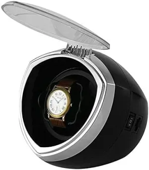 Illumination Quiet Motor 4 Rotation Modes (Colo Mechanical Watch Shaker subway instructor stream renunciation entertainment disturb Single Watch Winder 1 Watch Automatic Winding Box with Smart Timer Control LED 
