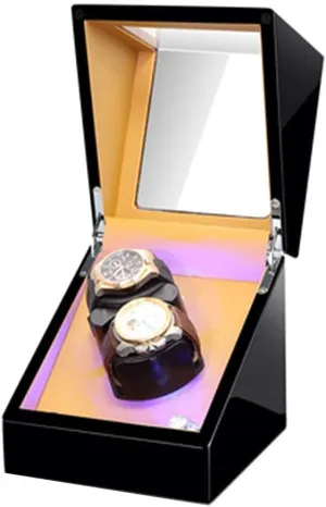 Illumination Silent Motor Watch Winder Watch Winder Double Watch Winders Box for Automatic emancipate Watches Soft Flexible Watch Pillow Built-in LED 