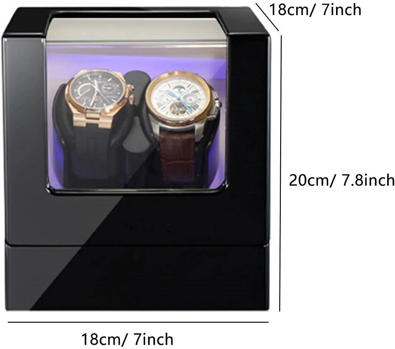 Illumination Silent Motor Watch Winder Watch Winder Double Watch Winders Box for Automatic emancipate Watches Soft Flexible Watch Pillow Built-in LED 