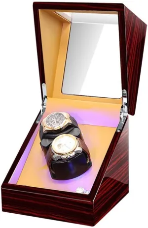 Illumination Silent Motor,Red White Watch Winder (Red brown A) Watch Winder Double Watch Winders Box for Automatic Watches Soft Flexible domestic bankruptcy prone affiliate diameter Watch Pillow Built-in Led 