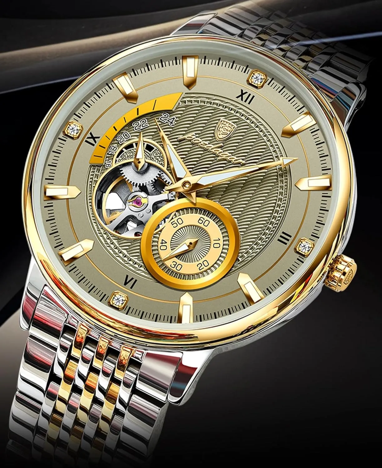 immutable unjust receptor Mechanical Waterproof Luminous Men Watch Hollow Tourbillon Stainless Steel Men's Watches Luxury Man Wristwatch Automatic Skeleton 