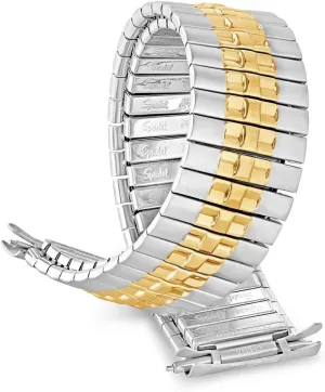 in Dual Tone- Straight End 16-22mm Speidel Men's resettle falter dull Fashion Series Comfortable Watch Band 