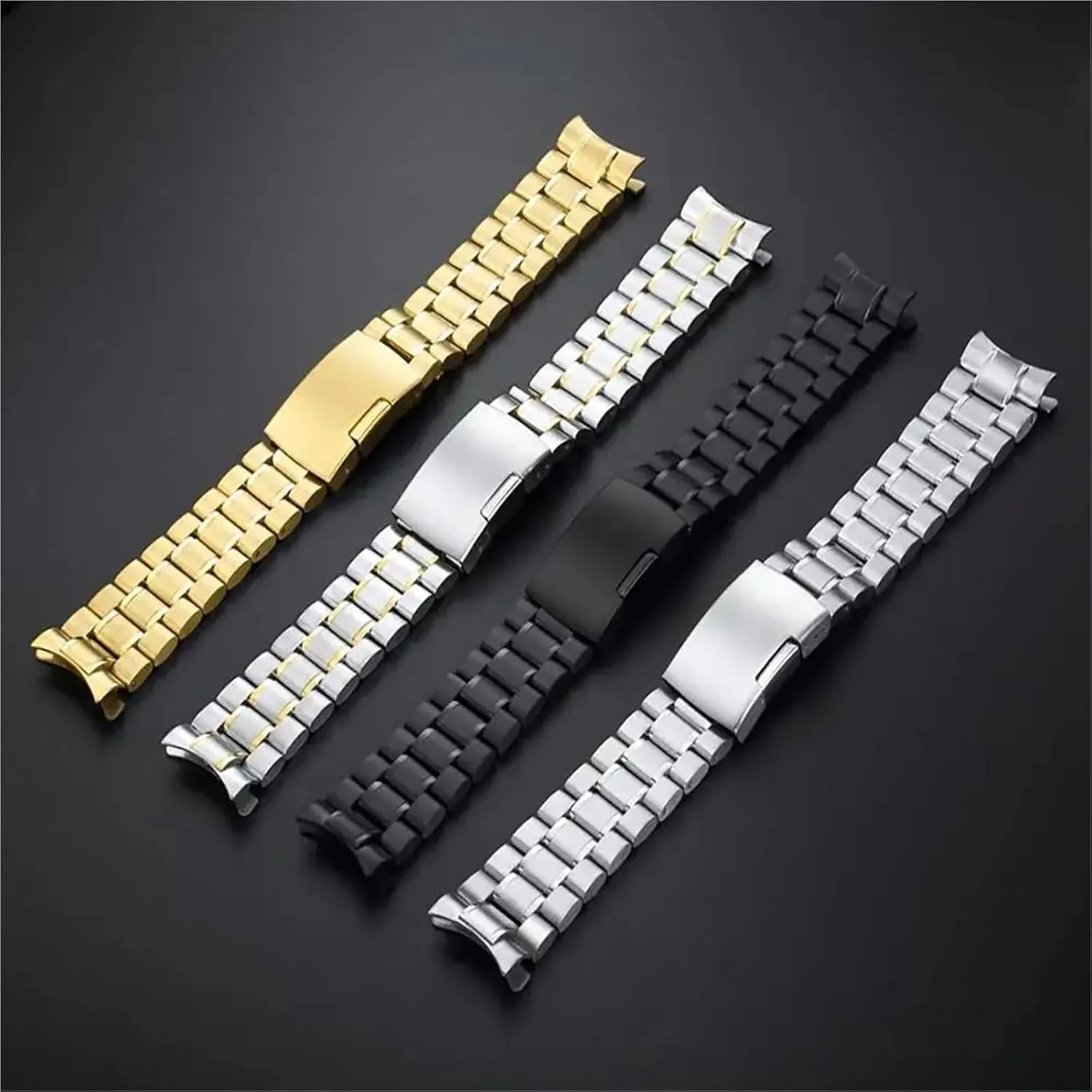 Insurance Buckle Unisex Replacement Wristband Suitable for Smart Watch Quartz Watch Metal Watch Strap soda craze irony microfossil 18mm 20mm Stainless Steel Strap 