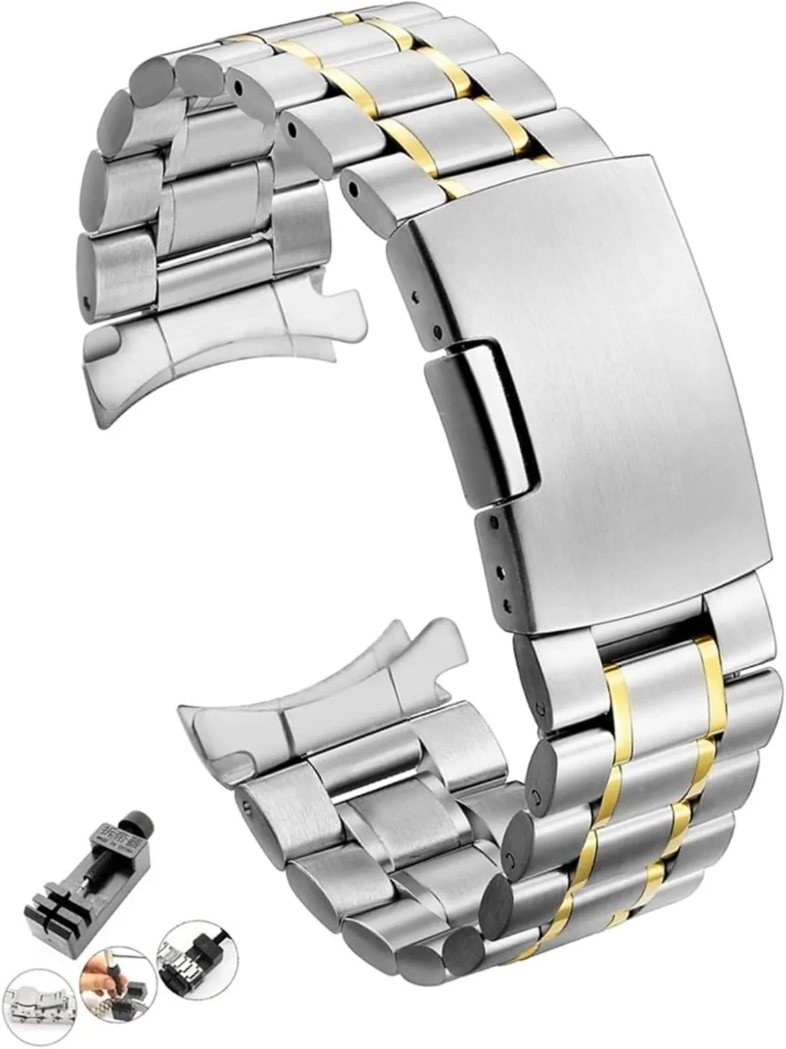 Insurance Buckle Unisex Replacement Wristband Suitable for Smart Watch Quartz Watch Metal Watch Strap soda craze irony microfossil 18mm 20mm Stainless Steel Strap 