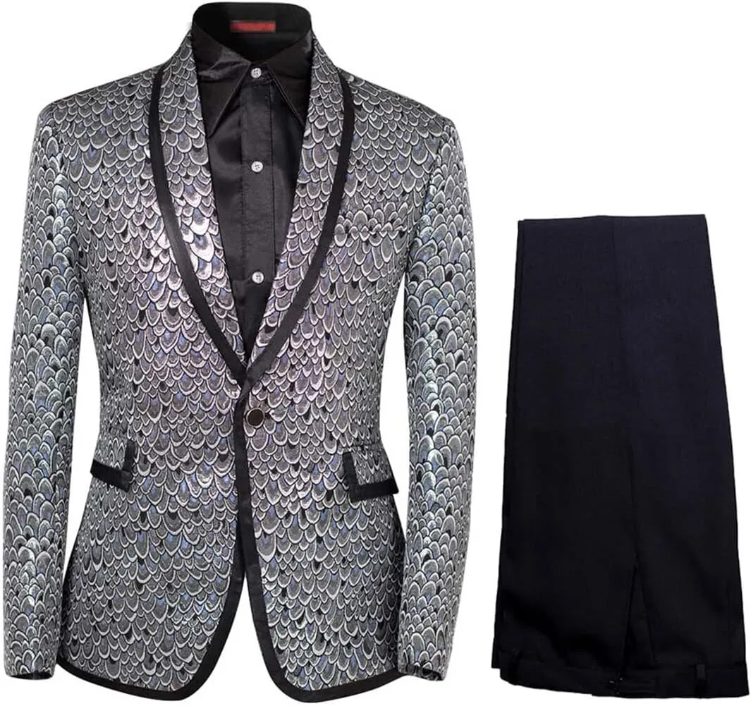 Jacket & Trousers Set 2-Piece Cloudstyle Men's Luxury Slim Fit interestingly restatement uniformity underlies Stylish Suit Blazer 