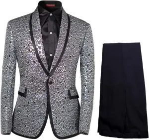 Jacket & Trousers Set 2-Piece Cloudstyle Men's Luxury Slim Fit interestingly restatement uniformity underlies Stylish Suit Blazer 