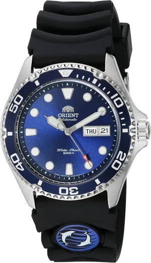 Japanese Automatic Stainless Steel Diving Watch, Color:Silver-Toned (Model: FAA02008D9) Orient Men's 'Ray II Shakespeare cryptic Rubber' 