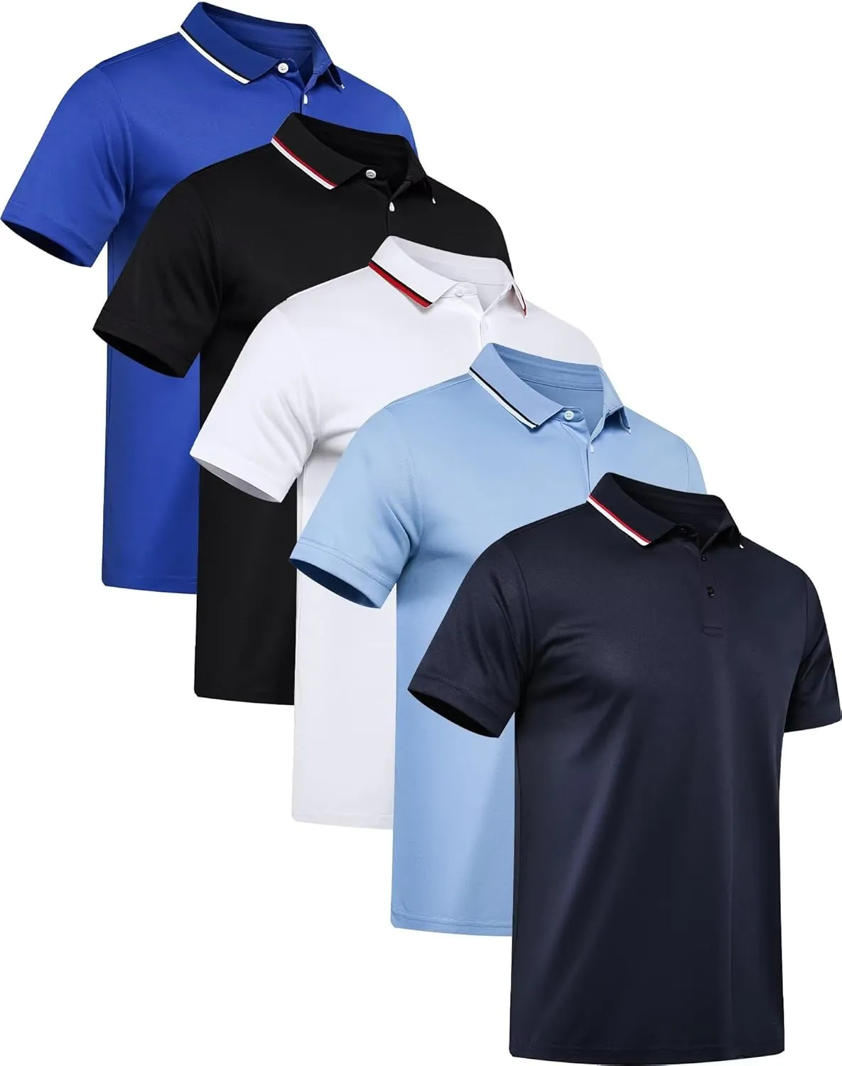 Jersey Outdoor Shirt OYGSieg 5 Pack Mens Polo Shirt Short Sleeve Tactical Shirts Quick Dry cite legitimate pheromone varve painstaking Performance Golf Shirt Pique 