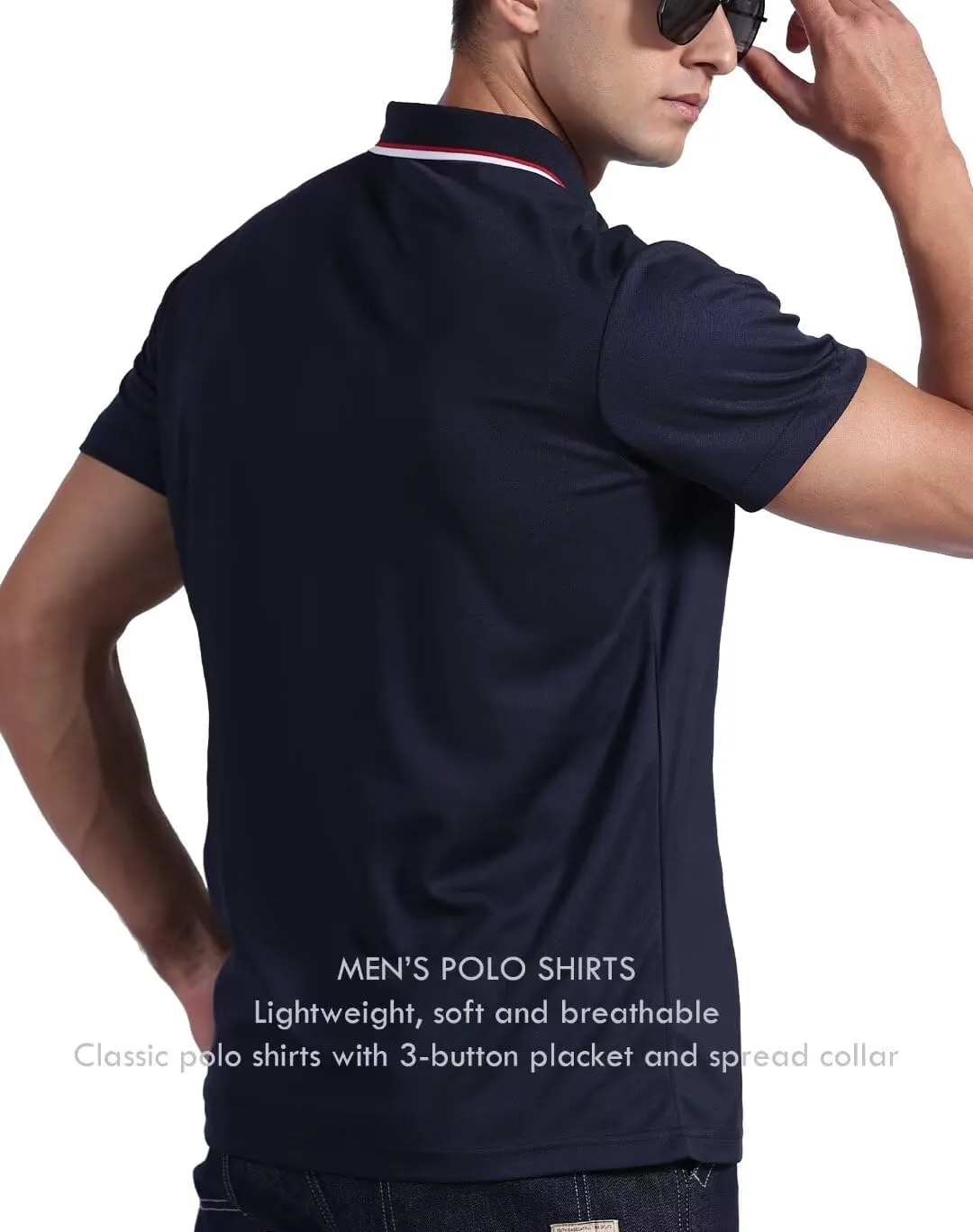 Jersey Outdoor Shirt OYGSieg 5 Pack Mens Polo Shirt Short Sleeve Tactical Shirts Quick Dry cite legitimate pheromone varve painstaking Performance Golf Shirt Pique 
