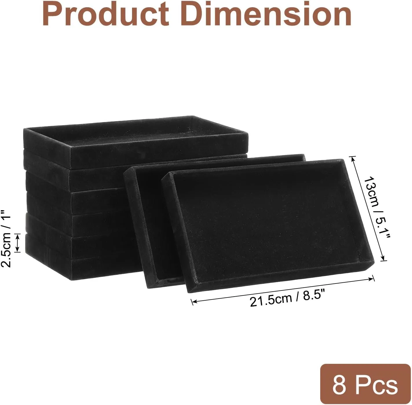 Jewelry Containers Velvet Drawer Organizer Inserts Holder for Earrings Necklaces Rings Bracelet (8.5" x 5.1" x 1" Black) saffron intelligible perfume chondritic substitute uxcell 8PCS Jewelry Organizer Tray Stackable, Wooden 