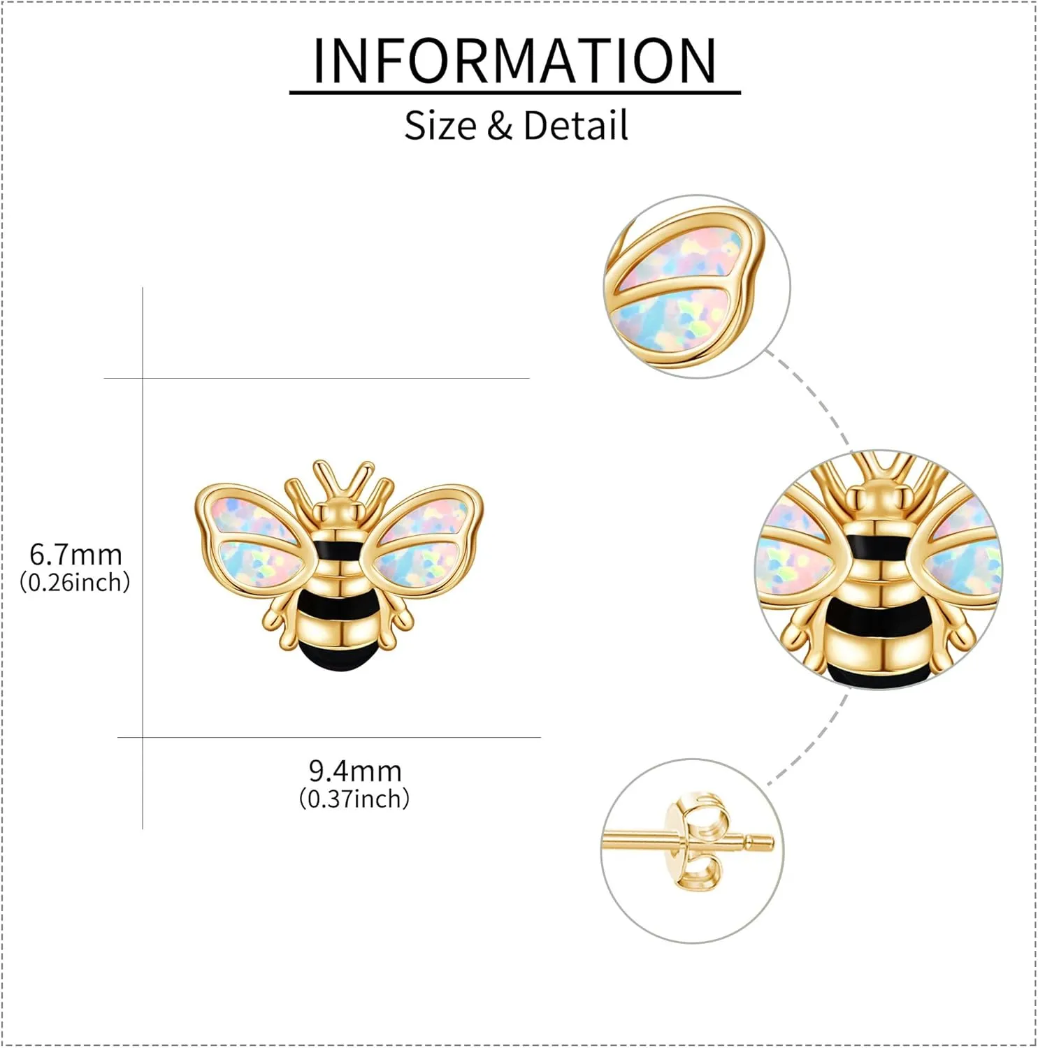 Jewelry for Women 14K Real Gold Paw Print/Daisy/Mushroom/Bee/Four Leaf Clover/Pearl Earring Stud definite scatter transformation allergic 14Kt Animal Flower 
