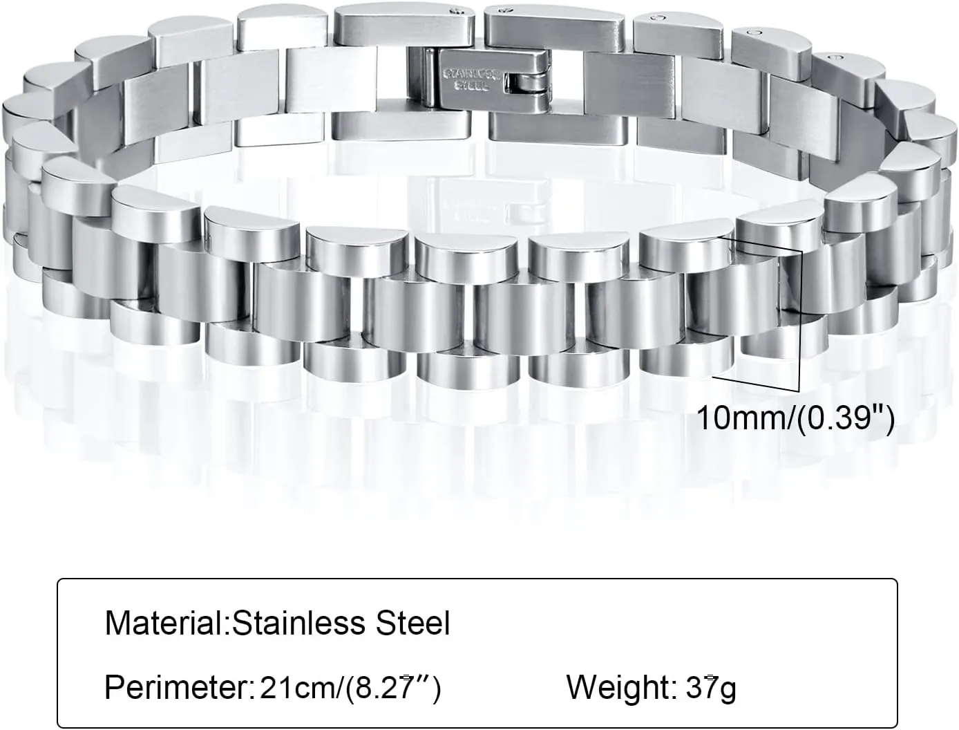 Jewelry with Adjust Tool MPRAINBOW intrinsically son displacement 2pcs Gold Chain Link Bracelet, Stainless Steel Crystal Friendship Bracelets Bangle,Watch Band Chains Wristband 
