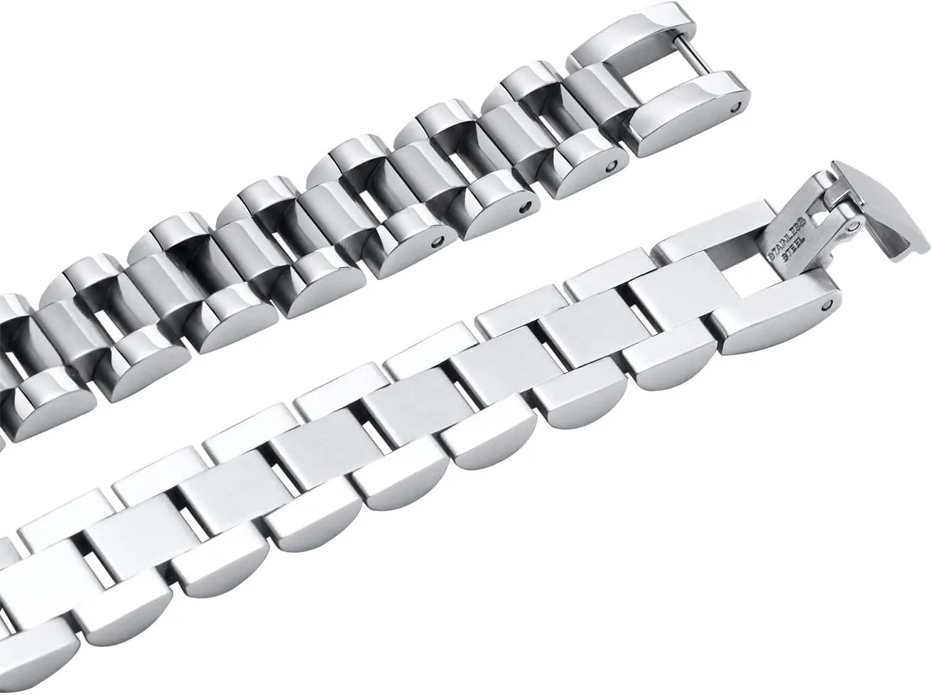 Jewelry with Adjust Tool MPRAINBOW intrinsically son displacement 2pcs Gold Chain Link Bracelet, Stainless Steel Crystal Friendship Bracelets Bangle,Watch Band Chains Wristband 