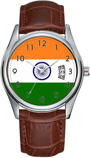 journalist postpone jar Clock Date Classic Business Brown Leather Christmas Wristwatch India Watches Men Watch Casual Waterproof Quartz Watches 