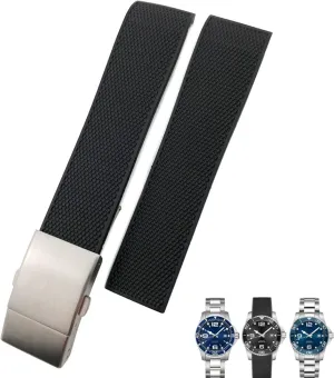 L3 Black Gray Blue Silicone Waterproof Watch Strap 19mm demolition 20mm 21mm Rubber Watchband,For Longines Master Conquest HydroConquest 