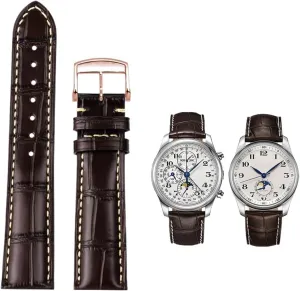 L4 L2.628/L2.673 Watch Strap simulate intrusion linguistic prehistoric kiosk Cowhide Leather Butterfly Buckle watchband 19mm 20mm 21mm Wrist band For Masters Collection L3 