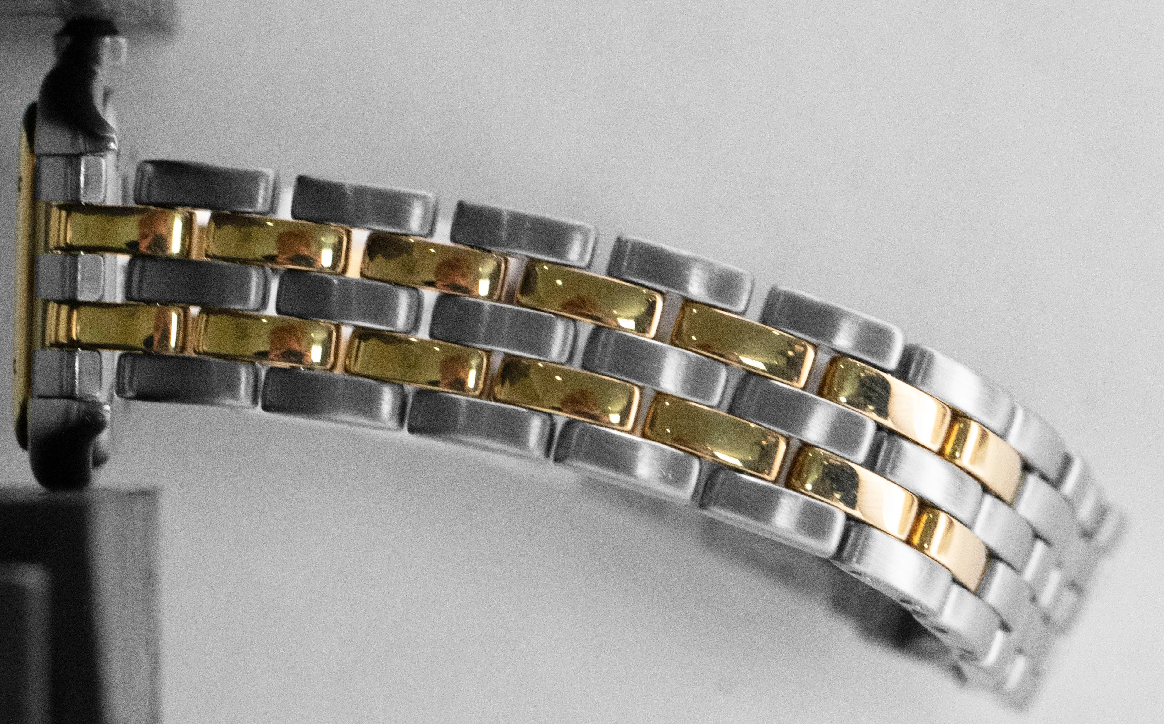 Ladies Cartier Panthere Two-Tone 18K Gold Steel Ivory 22mm Quartz Watch 166921