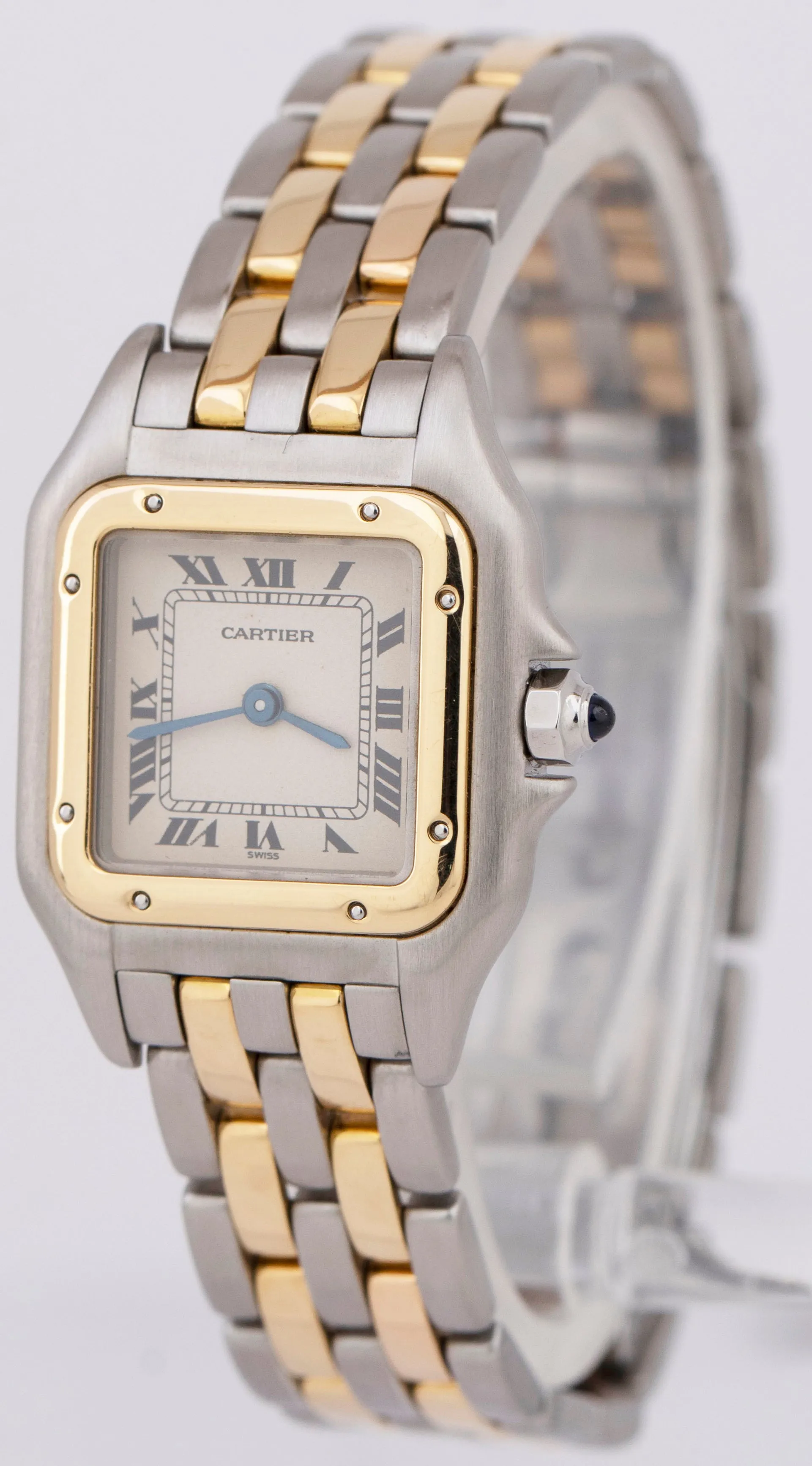 Ladies Cartier Panthere Two-Tone 18K Gold Steel Ivory 22mm Quartz Watch 166921