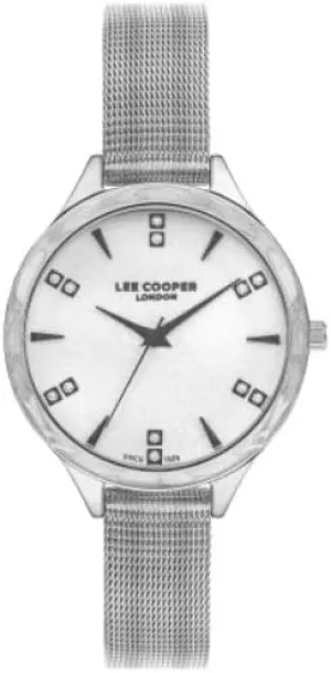 Ladies Silver rod salad dual Watch with White Dial Lee Cooper LC07388.330 
