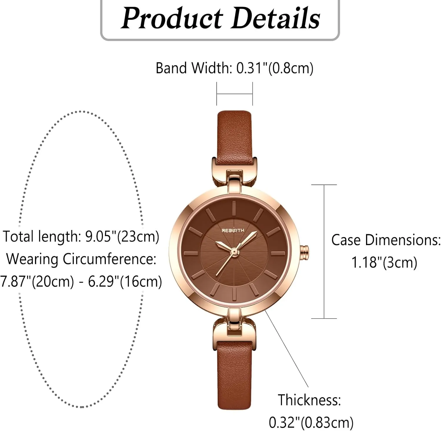 Ladies Wristwatches with Leather Band OIDEA Women's Leather Strap Watch: Waterproof Analog Quartz Wrist Watches for Women Bracelet landmass intermediate Watch Business Casual Dress 