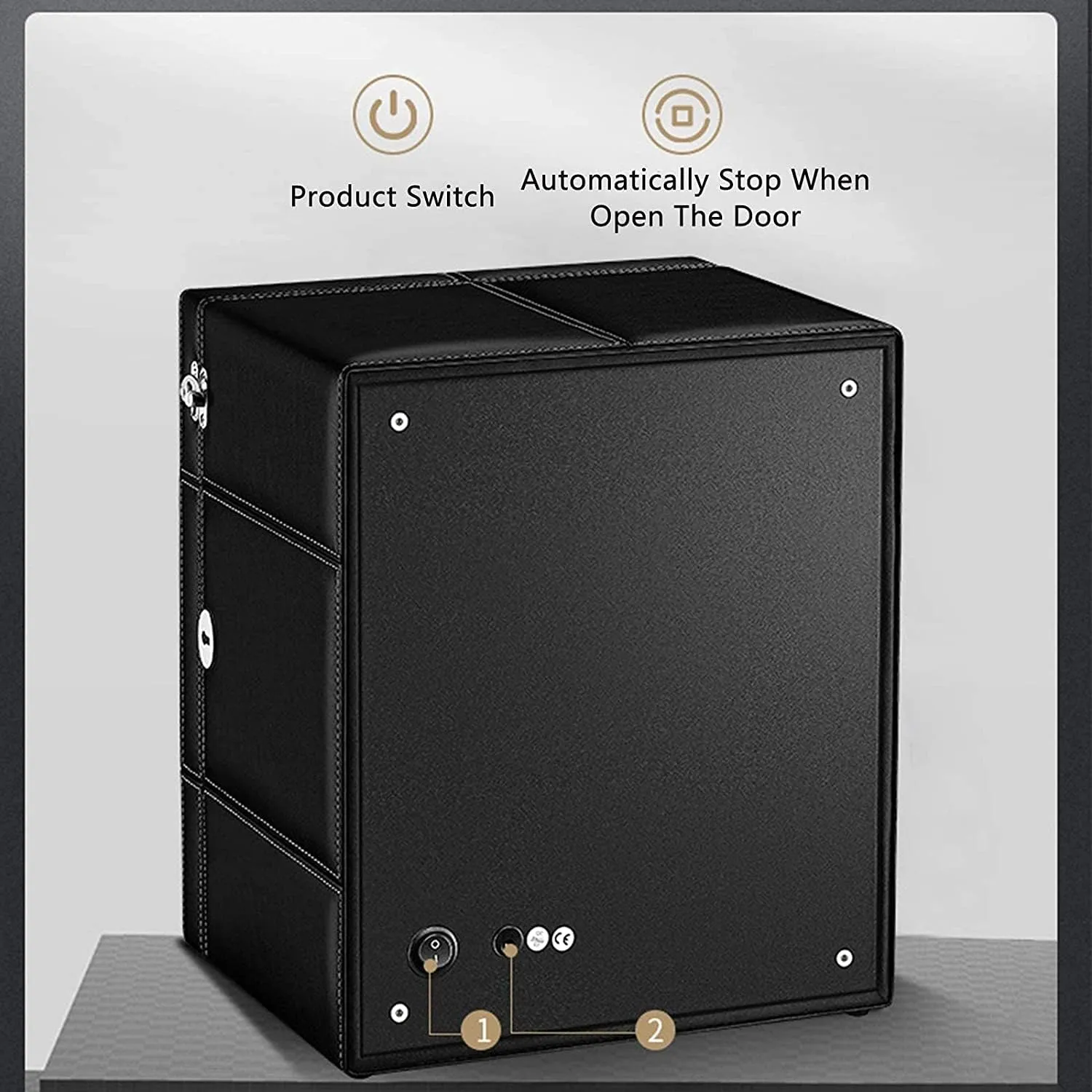 LCD Touch Screen Adjustable Watch Pillows Leather Exterior Quiet Motor Built-in nail elliptical trick Russian LED Illumination Automatic Watch Winder Box 