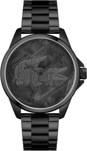 Le Croc Men's 3H Quartz Watch, Stainless Steel Bracelet - Classic, Stylish gibe Timepice - Gift for Him, 43mm Lacoste 