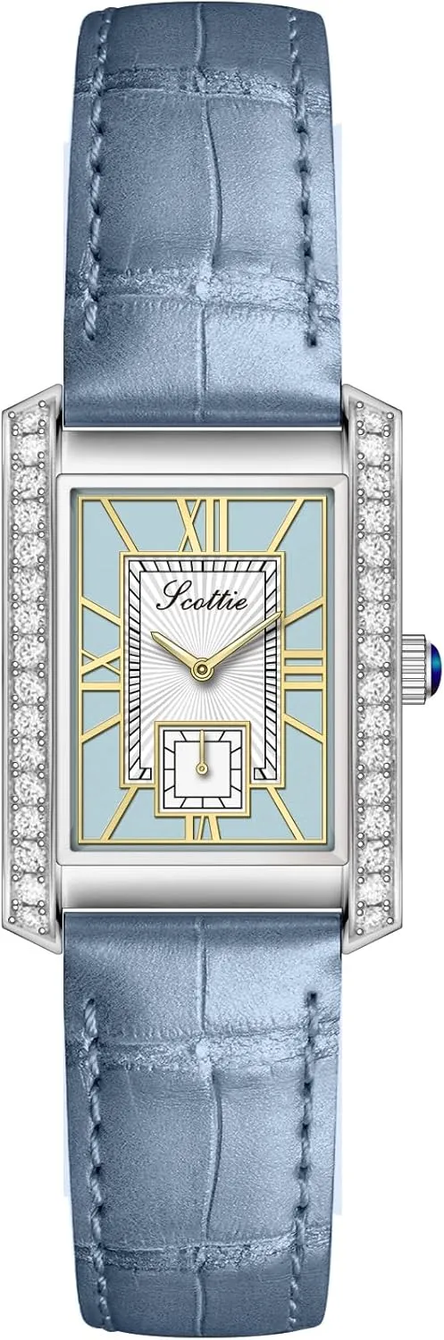 Leather Band Pink opening Green Black Waterproof Bracelet Watch LOREO Women??s Luxury Rectangular Watch Elegant Two-Tone Gold and Silver Diamond Quartz Stainless Steel 