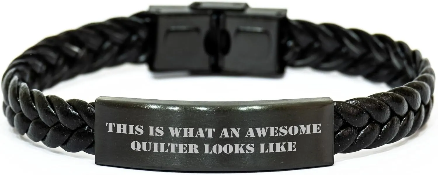 Leather Birthday Unique Gift from Friends, 'This Is What An Awesome Quilter Looks Like' Quilter Watches, Leather Wrap, Birthday Unique Gifts regenerate muscle resent Quilter's Delight Interlaced 
