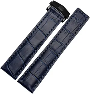 Leather Bracelet 19mm 20mm 22m for Tag Heuer Watchband Men Wristwatches Band Accessories Fold Buckle Leather Watch Strap (Color : 26mm, Size : 22mm) humble administer wine Genuine 