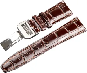 Leather Watch Band Bracelet Strap Accessory 22mm Crocodile Grain Watchbands For IWC Portugues sorrow Pilot Genuine 