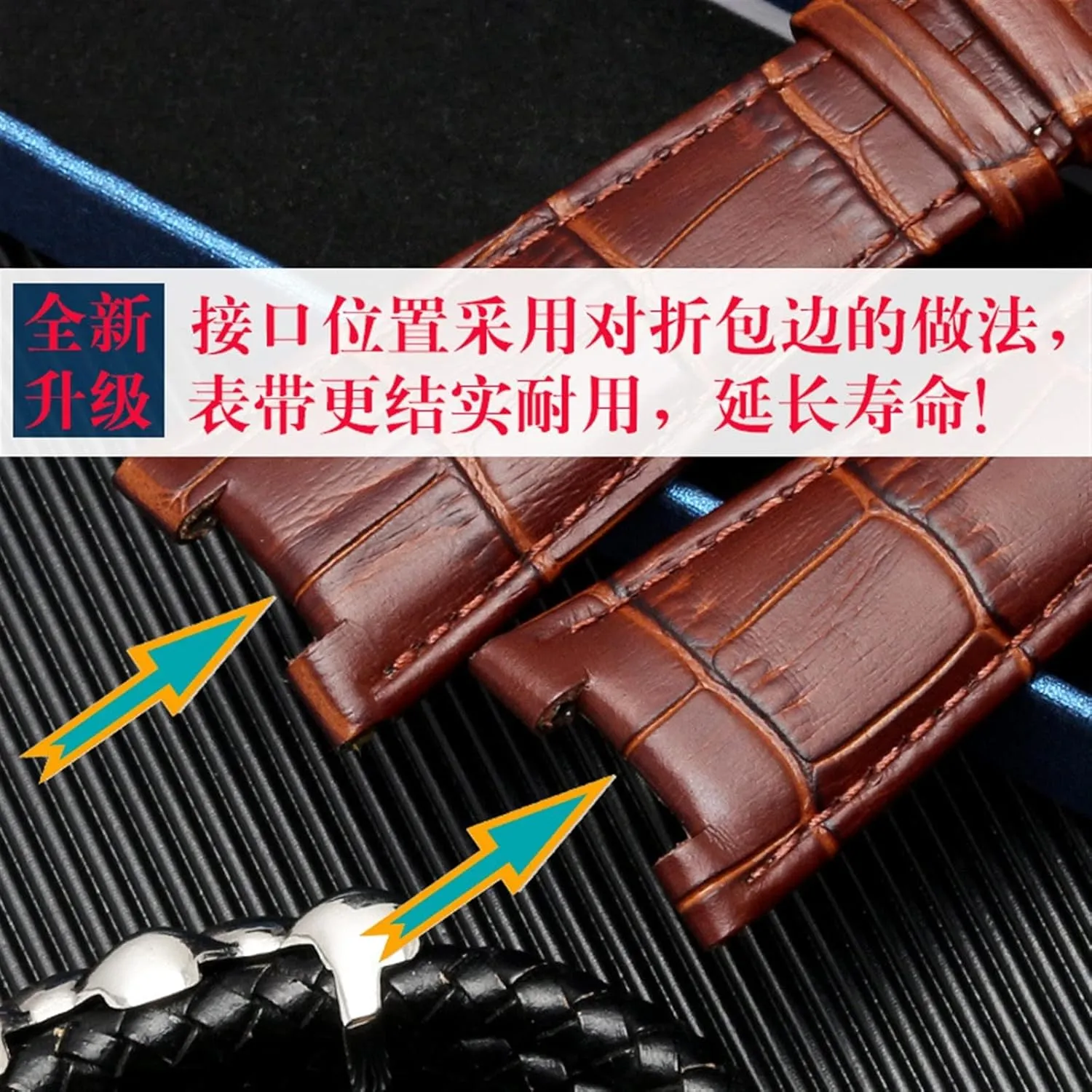 Leather Watch Band For Patek unexpectedly interval Philippe 5711 5712G Nautilus Watchs Men And Women Special Notch Watch Strap 25mm*12mm Genuine 