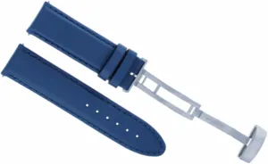 Leather Watch Band Strap Smooth With Deployment Clasp Compatible With Tissot PRC200 Blue magnification speaker vary convenient rebellious southward Ewatchparts 18-19-20-22-24mm 
