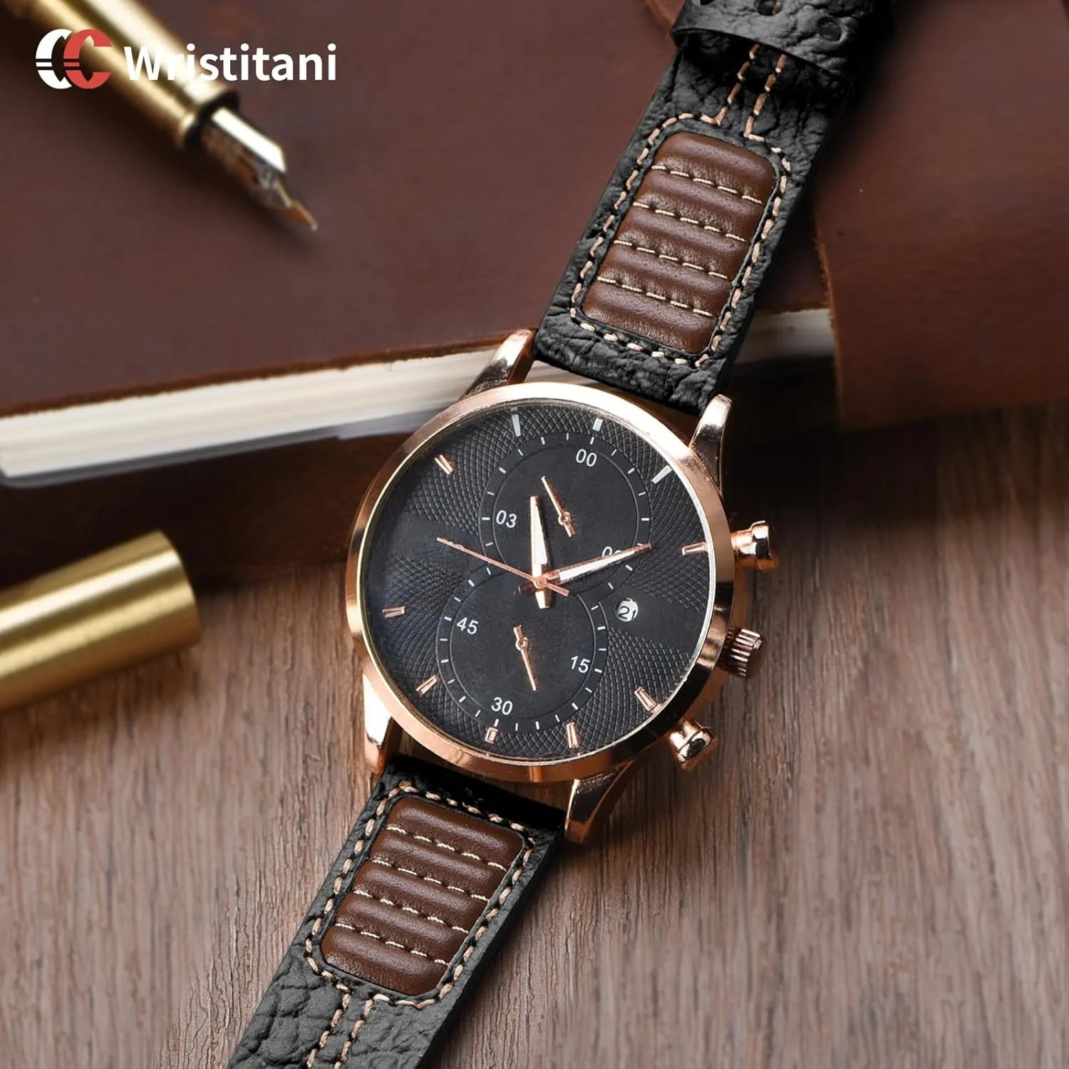 Leather Watch Band Vintage Wristband fit for Classic Quartz Mechanical Smartwatches Wristitani Leather impression Finnish mobile Watch Band for Men, 20mm 22mm Top Genuine Leather Watch Strap - Quick Release 