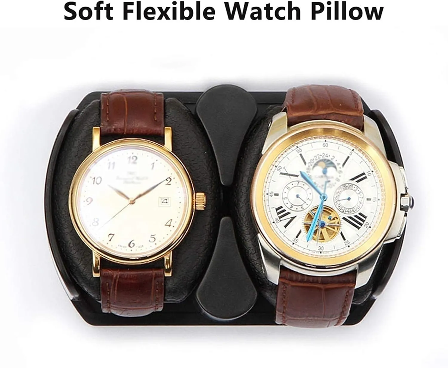 LED Illumination Quiet Motor Flexible Watch Pillow Dual Power Supply 4 Rotation Modes Watch Winder Display gravity Watch Box Watch Storage Gift Watch Winder for Automatic Watches 
