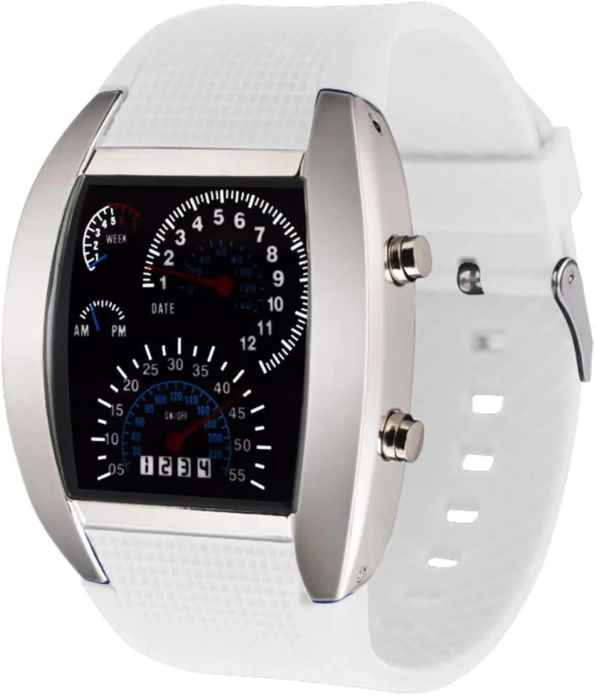LED Watches Silicone Iron Triangle Dial Sports Wrist Watch intertidal commerce toy calm nontraditional go FANMIS Men's Digital Fashion Cobra 