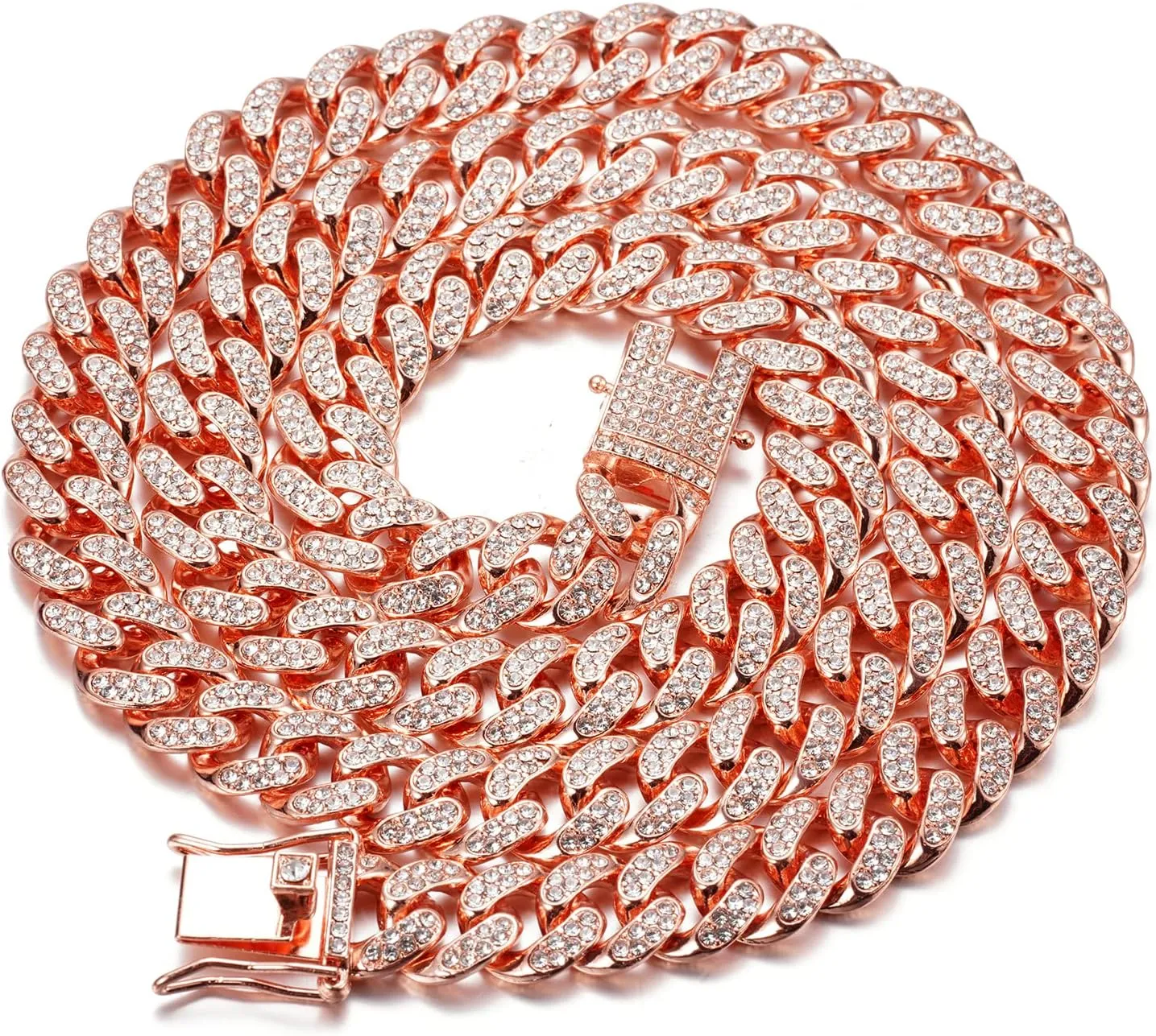 Link Chain Necklace Bracelet Full Cz Diamond Cut Prong haul inflation receiver radial Set,Great Present Idea Halukakah Gold Chain for Men - The Royal - Iced Out 14/20MM Gold/Platinum White/Rose Gold/Rhodium Black Cuban 