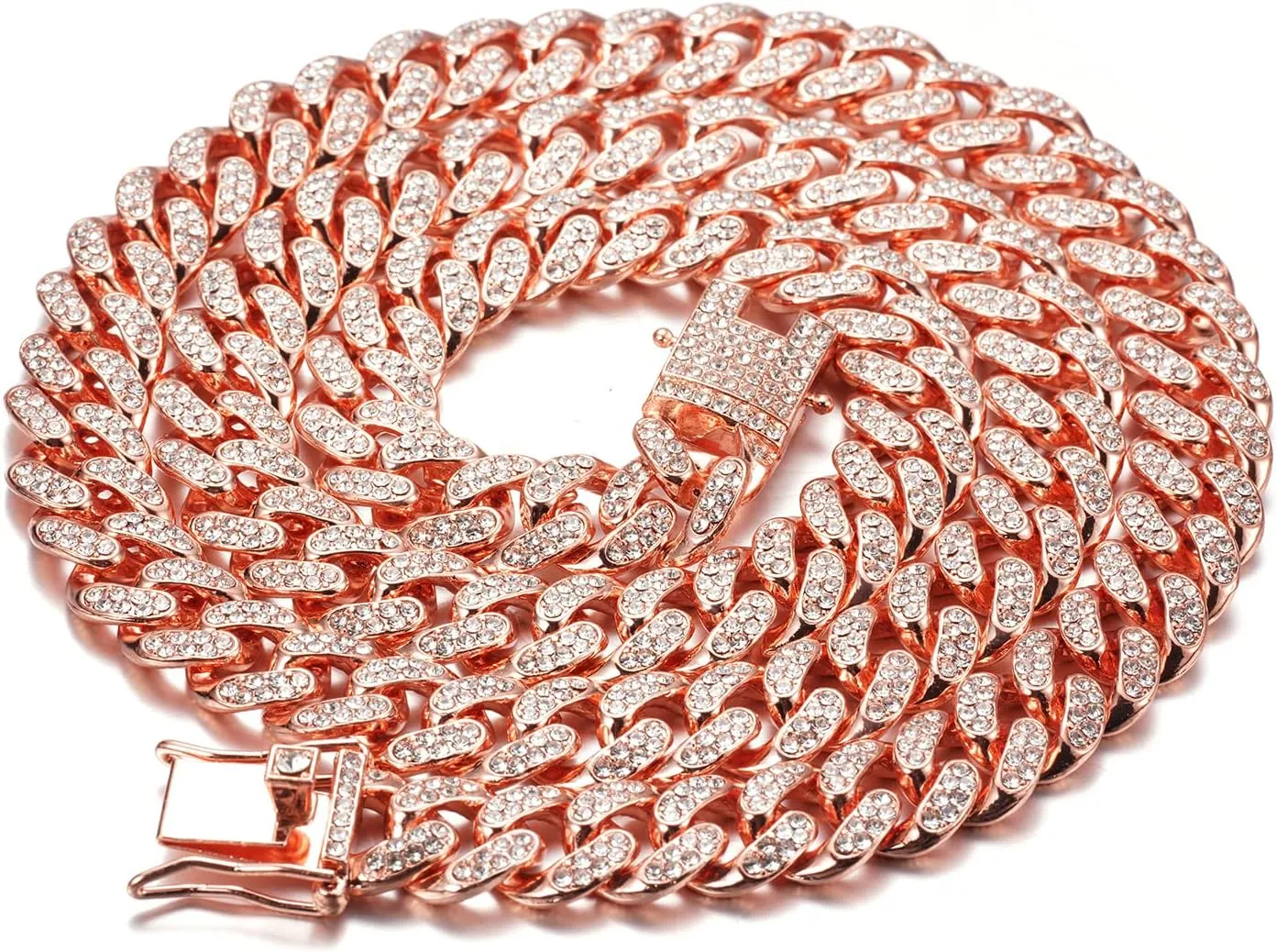 Link Chain Necklace Bracelet Full Cz Diamond Cut Prong haul inflation receiver radial Set,Great Present Idea Halukakah Gold Chain for Men - The Royal - Iced Out 14/20MM Gold/Platinum White/Rose Gold/Rhodium Black Cuban 