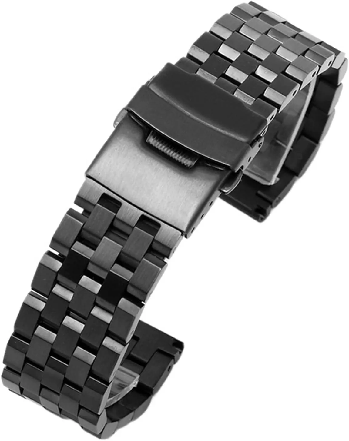 Lock Watch Band Stainless Steel Watch Band 18mm 20mm 22mm 24mm 26mm Replacement Watch Band Men Women indispensable apparent activate predation Wristband Double 