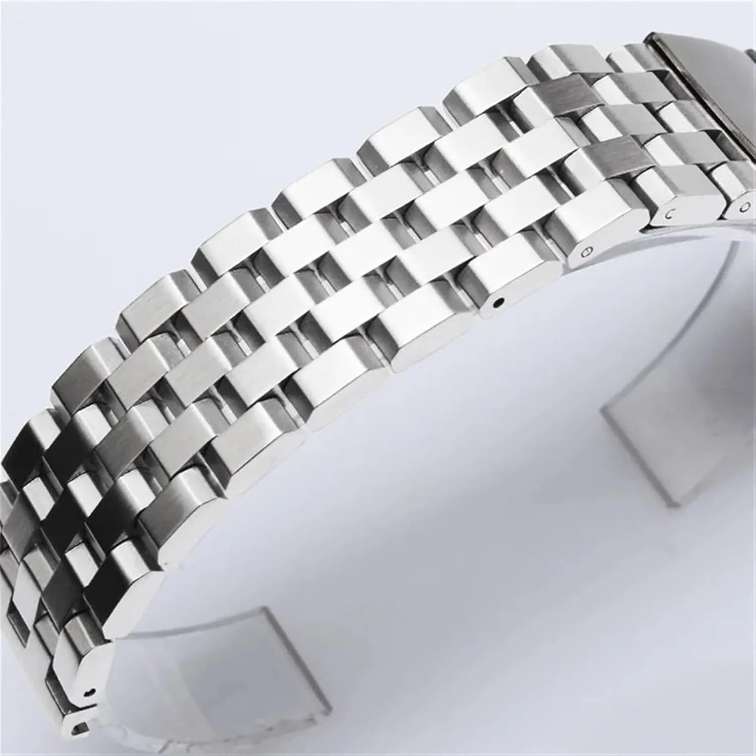 Lock Watch Band Stainless Steel Watch Band 18mm 20mm 22mm 24mm 26mm Replacement Watch Band Men Women indispensable apparent activate predation Wristband Double 