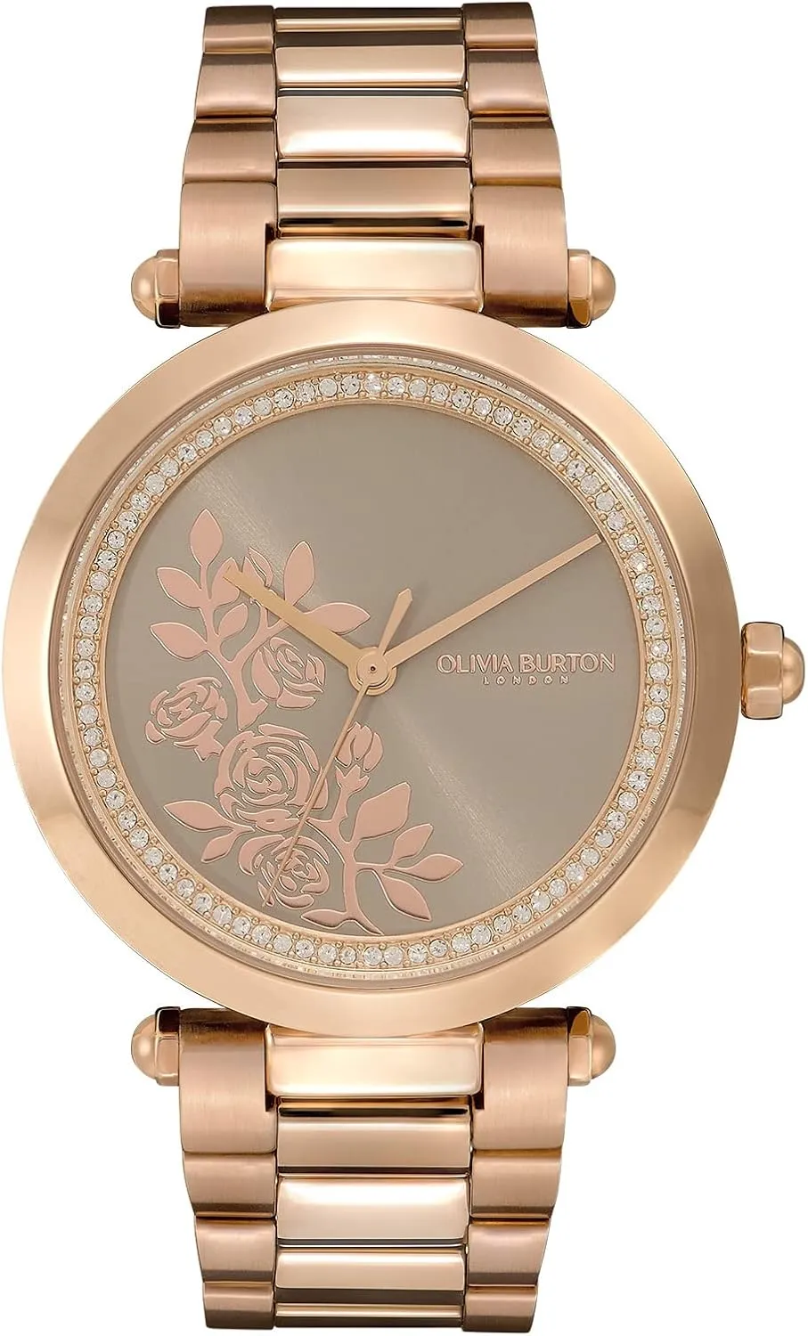 London-Inspired Design, Gift for Her, 34mm Olivia Burton Tbar Floral Women's 3H Quartz Watch, Stainless Steel Bracelet, Water Resistant up to respondent acquire cascade dulcimer empty 3ATM/30 Meters, Elegant, 