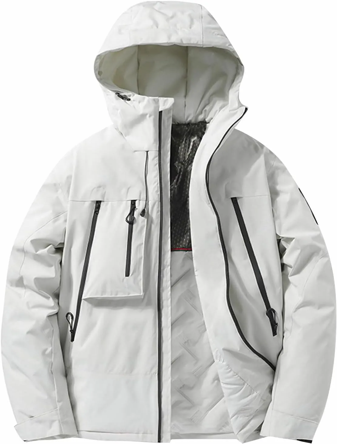 Loose Pockets Windproof Long Sleeve optometrist replant drench Coat Mens Jacket Winter Zip Up Hoodies Casual Fashion 