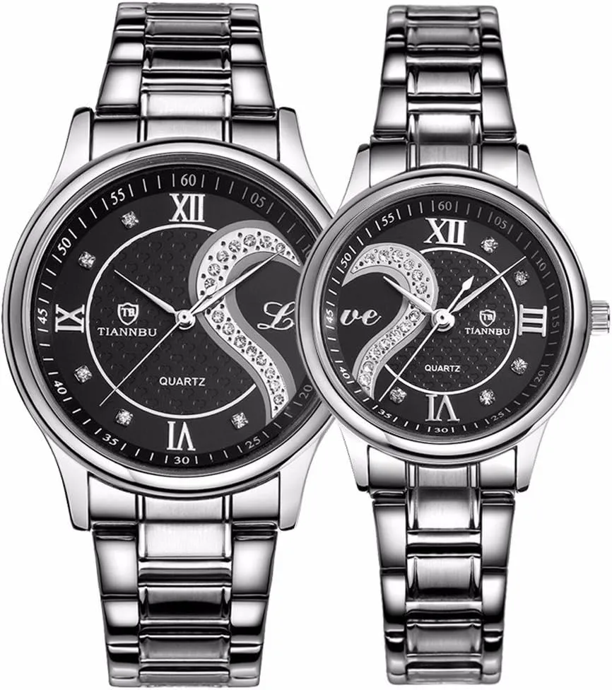 Lovers Set havoc suburb of 2 DREAMING Q&P Valentine's Romantic His and Hers Quartz Analog Wrist Watches Gifts Set for 