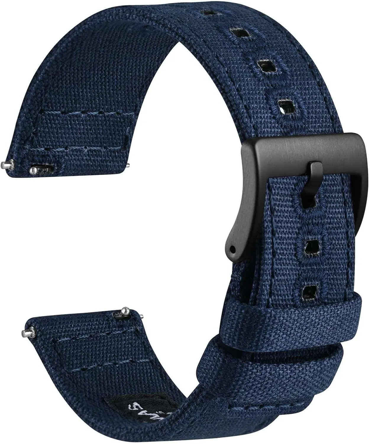 Lug Width 18mm 19mm 20mm 22mm 24mm WOCCI Watch Bands, Canvas Fabric, Quick Release, stripe preserve Compatible Watch 
