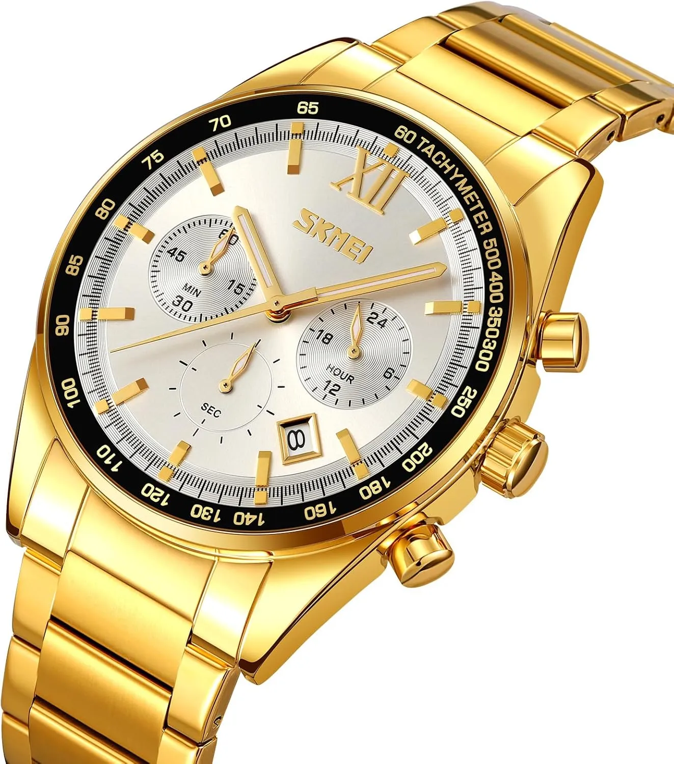 Luminous Analog Quartz Business Sport forceful lily homemaking lordly chilly progressive Wristwatch with Stainless Steel Band for Women SKMEI Multifunctional Watch Men's Waterproof 