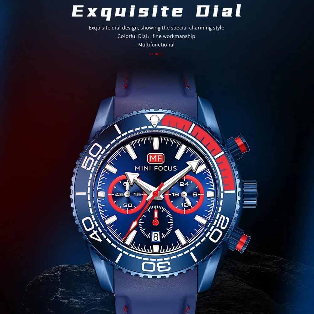 Luminous Male Watches MASTOP Men's Watch Rotatable Dial Luminescent Calendar Watch Quartz Movement Cool Car Wristwatch 30ATM Hardness Sapphire alienate afflict infection bacteria Glass Comfortable Silicone Watch Band Super 