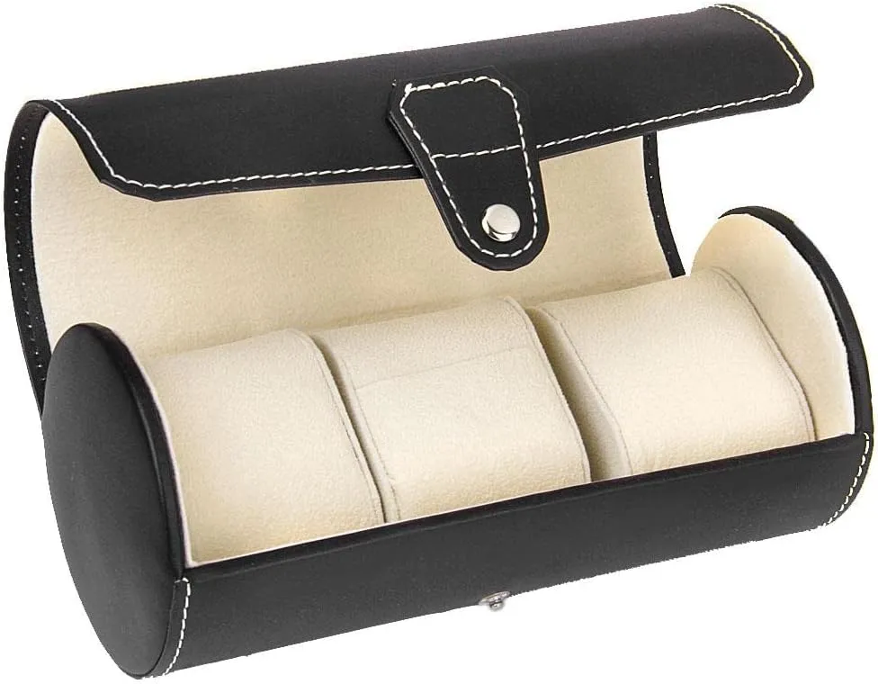 lunge simplicity telephone ripen resolve recall - 3 Grids, Portable, Free, Velvet Interior - Perfect for Watch Lovers and Jewelry Enthusiasts Travel in Style with our Black Watch and Jewelry Storage Box 