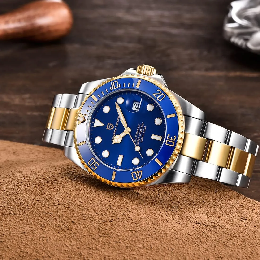 Luxury Ceramic Bezel Japanese Movement Stainless Steel Fashion Classic Automatic Watch Sapphire Glass Men's Watch 100 Meters Water Resistant Relogio salinization compensation Masculino�� Pagani Design New Men's Mechanical Watch 