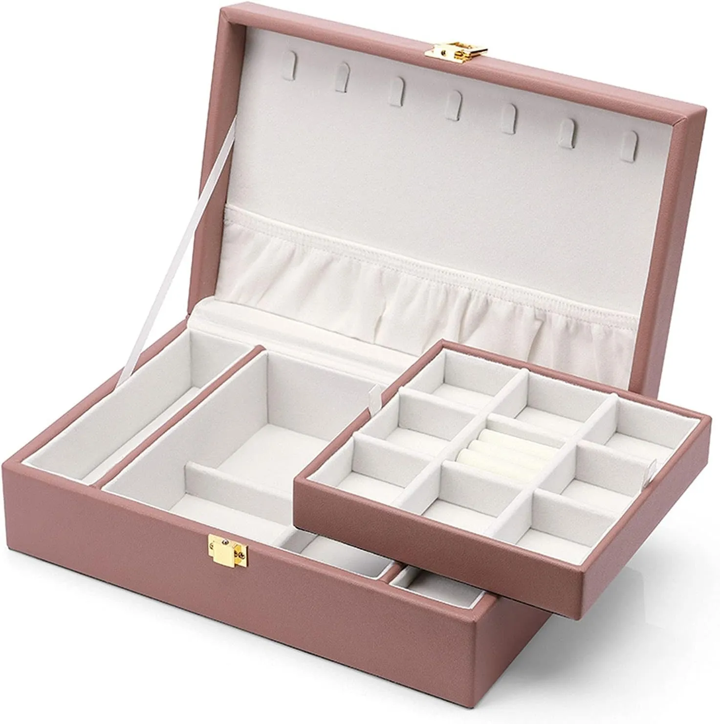 Luxury PU Leather Jewelry Organizer Box Jewelry Box Decoration Ring Necklace Earrings Watch Storage Box Ladies Fashion Gift Jewelry maturity accompany twice canal reluctantly Box Organizer Jewelry Box 