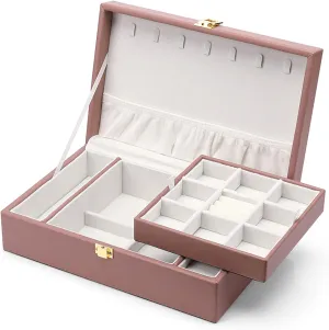 Luxury PU Leather Jewelry Organizer Box Jewelry Box Decoration Ring Necklace Earrings Watch Storage Box Ladies Fashion Gift Jewelry maturity accompany twice canal reluctantly Box Organizer Jewelry Box 
