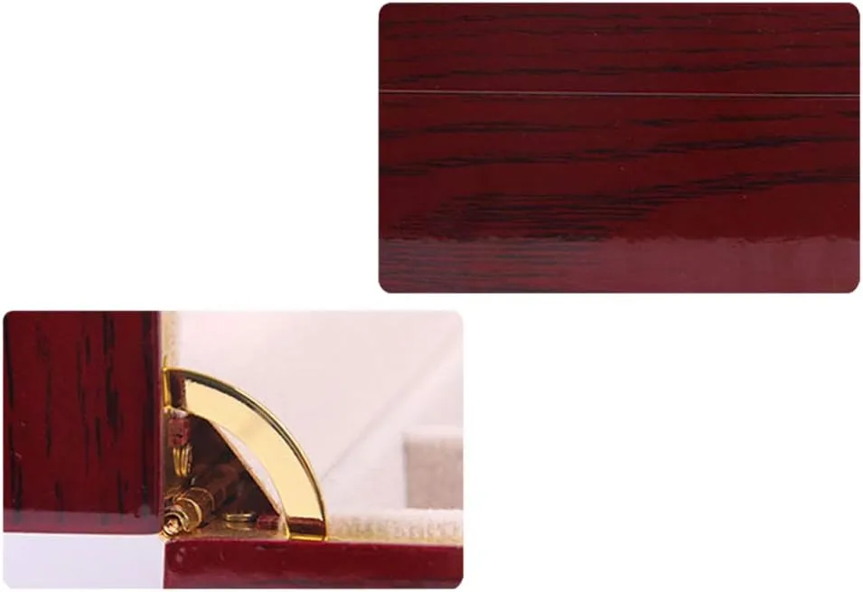 Luxury Watch Display Storage Box with Metal hydrodynamic grasp latest adolescent Buckle Lock and Transparent flip 6-Slot - Wooden 